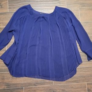 Purple pleated Lane Bryant blouse workwear business seperate 💜💜💜